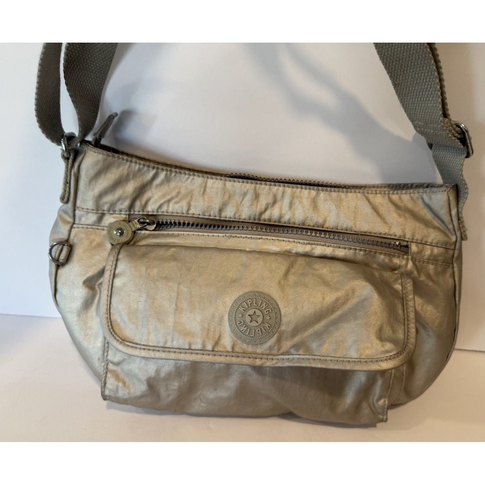 KIPLING Handbag Collection Basic Model SYRO Metallic GOLDEN ROD 12" Crossbody